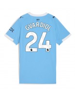 Ženske Nogometnih dresov Manchester City Josko Gvardiol #24 Domači 2025-26 Kratki rokavi Ženske Nogometnih dresov Manchester City Josko Gvardiol #24 Domači 2025-26 Kratki rokavi